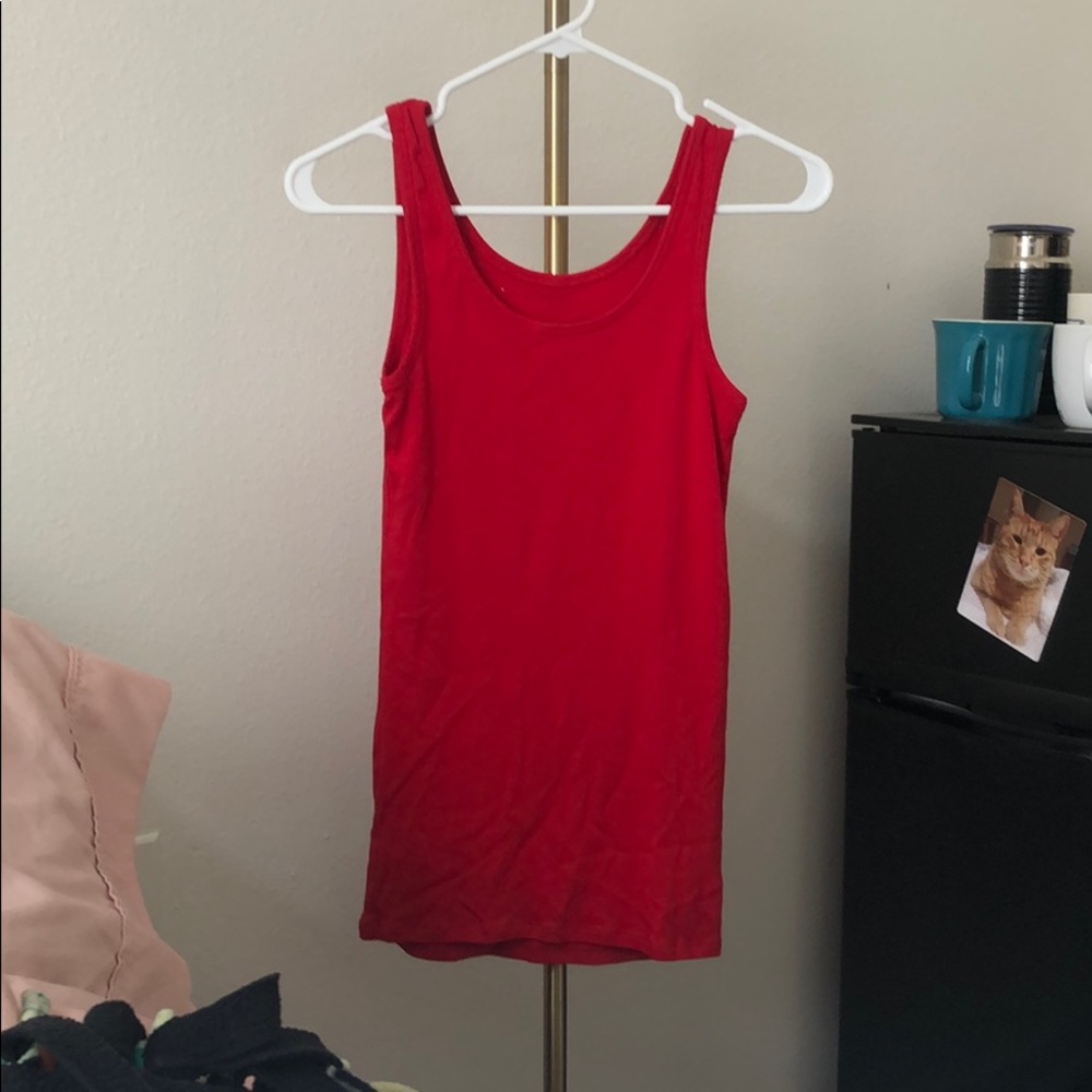 Vibrant red tank top